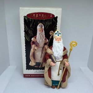 1995 Hallmark St Nicholas #1 Christmas Visitors Series Keepsake Ornament in Box